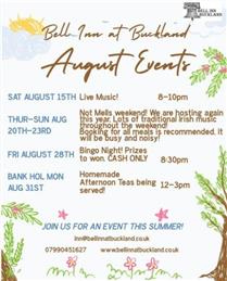 August Events at The Bell